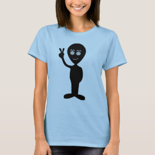 Funny alien peace sign T-Shirt