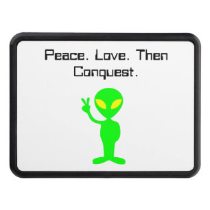 Funny Alien Sci-Fi Cartoon Extraterrestrial Art Hitch Cover