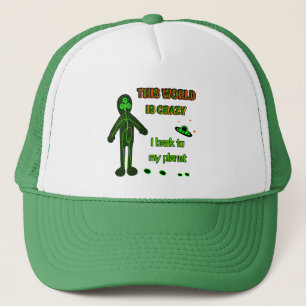 Funny alien  trucker hat
