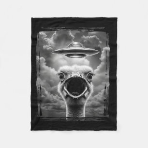 Funny Alien Turkey Ufo Selfie Thanksgiving Meme  Fleece Blanket