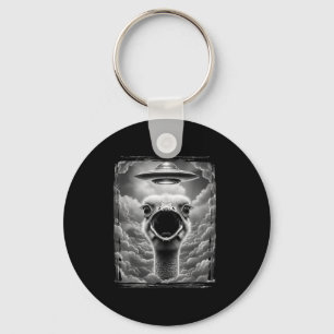 Funny Alien Turkey Ufo Selfie Thanksgiving Men Wom Keychain