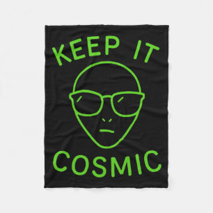 Funny Alien Ufo Area 51 - Keep It Cosmic Comfort C Fleece Blanket