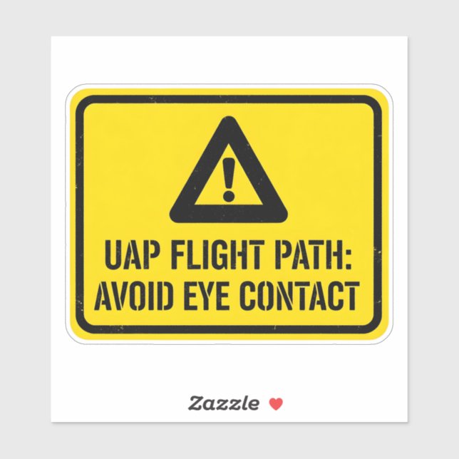 Funny Alien UFO Sci-Fi UAP Flight Path Sticker (Sheet)