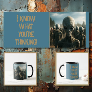 Funny alien with editable text 4 of 4 mug