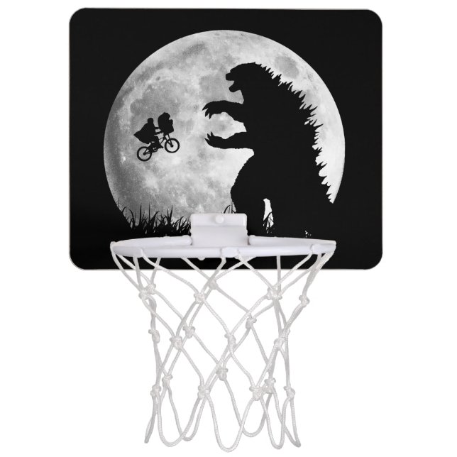 Funny ALIENS vs MONSTERS Mini Basketball Hoop (Front)