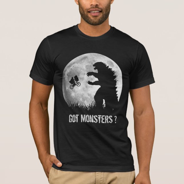 Funny ALIENs vs MONSTERS T-Shirt (Front)