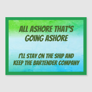 Funny All Ashore Stateroom Door Marker