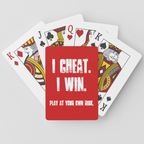 Funny All Bets are Off Poker Game Party Host Playing Cards