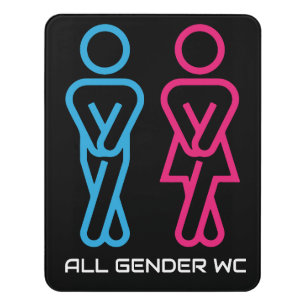 Funny All Gender WC Door Sign