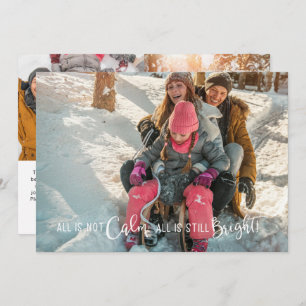 Funny All is Not Calm Holiday Photo Card White