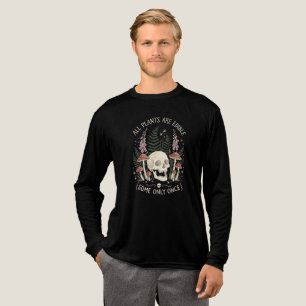 Funny All Plants Are Edible Some Only Once Mushroo Tri-Blend Shirt