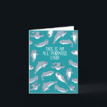 Funny All-Porpoise (All Purpose)  Card<br><div class="desc">This card is blank on the inside and features a collage of cartoon porpoises on the front along with the funny play-on-words message: THIS IS AN ALL-PORPOISE CARD.</div>