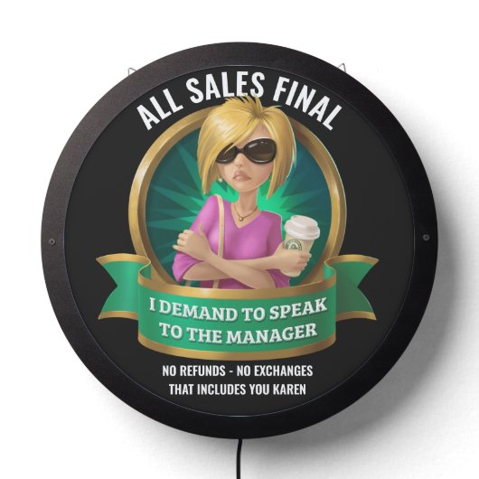 Funny All Sales Final Sign (Lights Off)