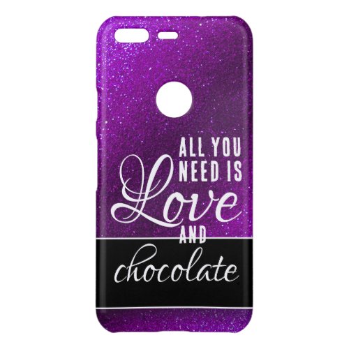 Funny All You Need Is Love Chocolate Wine Glitter  Uncommon Google Pixel Case