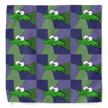 Funny Alligator Art Bandana by inspirationrocks at Zazzle
