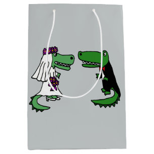 Funny Alligator Bride and Groom Gift Bags