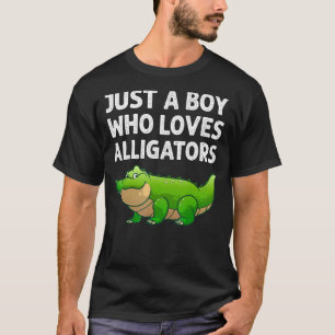 Funny Alligator Design Boys Kids Men Reptile Gator T-Shirt