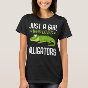Funny Alligator Design Girls Kids Women Reptile Ga T-Shirt