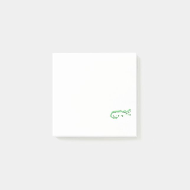 Funny Alligator Echo Art Post-it Notes (Front)