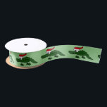 Funny Alligator in Santa Hat Christmas Ribbon<br><div class="desc">Funny alligator in Santa hat Christmas original art ribbon design.</div>
