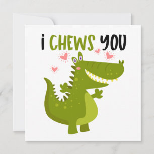 Funny Alligator Love pun Note Card
