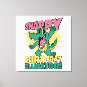 Funny Alligator Lover and Birthday Crocodile Gator Canvas Print