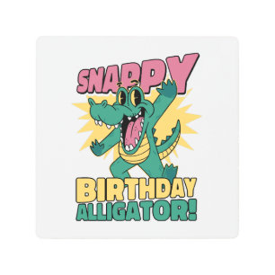 Funny Alligator Lover and Birthday Crocodile Gator Metal Print