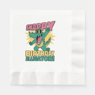 Funny Alligator Lover and Birthday Crocodile Gator Napkins