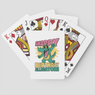 Funny Alligator Lover and Birthday Crocodile Gator Poker Cards