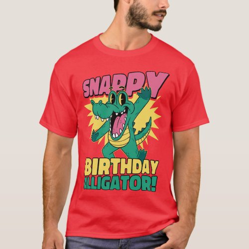 Funny Alligator Lover and Kids Birthday Crocodile  T_Shirt