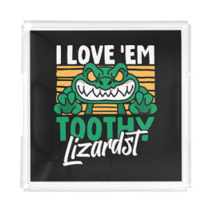 Funny Alligator Lover and Zookeeper Crocodile Acrylic Tray