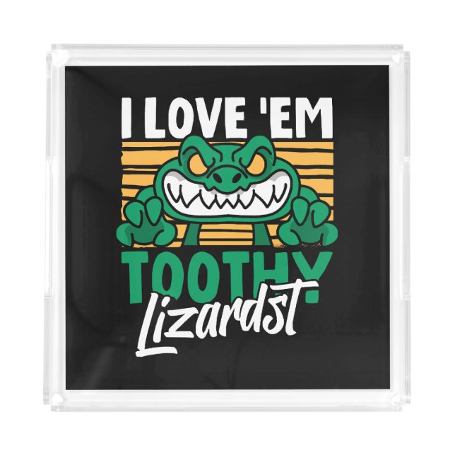 Funny Alligator Lover and Zookeeper Crocodile Acrylic Tray (Front)