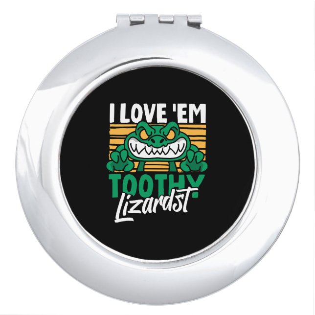 Funny Alligator Lover and Zookeeper Crocodile Compact Mirror (Front)