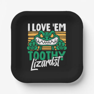 Funny Alligator Lover and Zookeeper Crocodile Paper Plates
