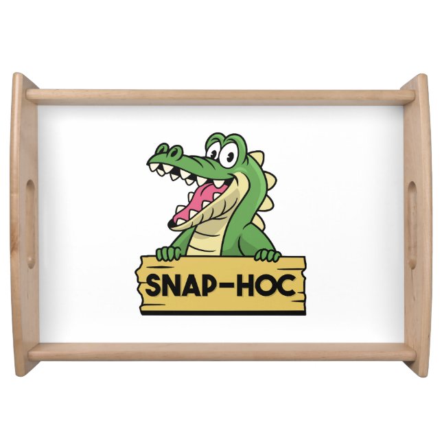 Funny Alligator Lover and Zookeeper Crocodile Serving Tray (Front)