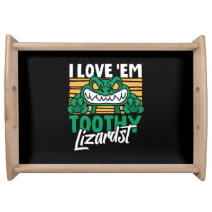 Funny Alligator Lover and Zookeeper Crocodile Serving Tray