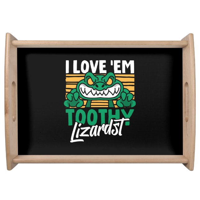 Funny Alligator Lover and Zookeeper Crocodile Serving Tray (Front)