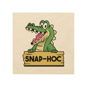 Funny Alligator Lover and Zookeeper Crocodile Wood Wall Art