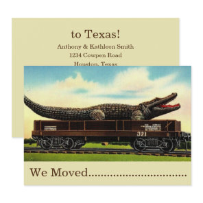 Funny Alligator Move - New Home Card