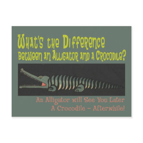 Funny Alligator Riddle for Kids Postcard