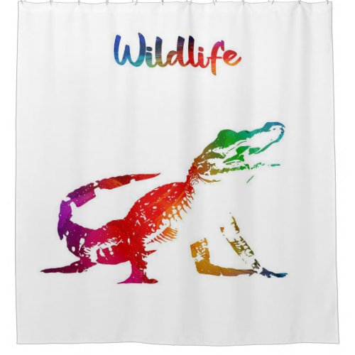 Funny Alligator So Cute  Perfect Gift For Family Shower Curtain