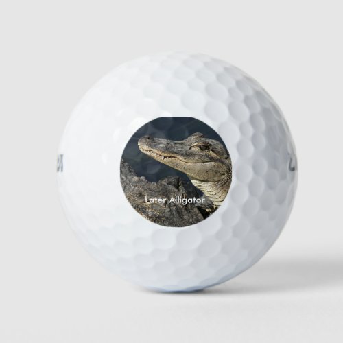 Funny Alligator Theme Golf Balls