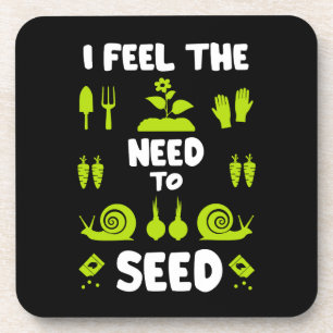 Funny Allotment Gardening Beverage Coaster