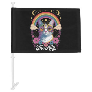 Funny Ally Ca Pride Sunglasses Gay Pride LGBTQ  Car Flag