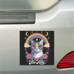 Funny Ally Ca Pride Sunglasses Gay Pride LGBTQ Car Magnet