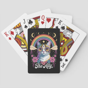 Funny Ally Ca Pride Sunglasses Gay Pride LGBTQ Poker Cards