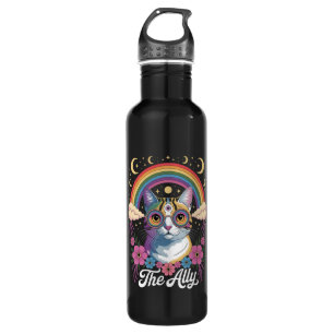 Funny Ally Ca Pride Sunglasses Gay Pride LGBTQ Stainless Steel Water Bottle
