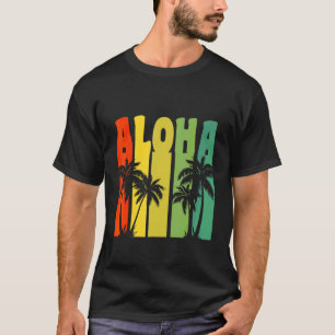 Funny Aloha Hawaii Palm Tree Beach Vacation Family T-Shirt
