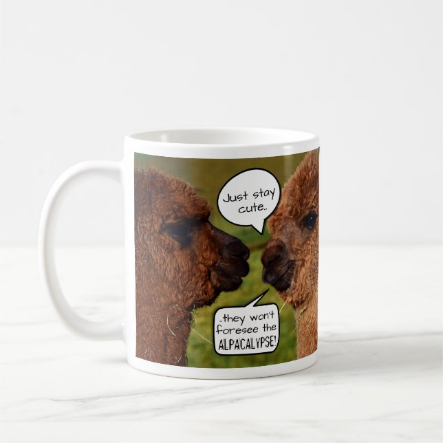 Funny Alpaca Alpacalypse Scheming Coffee Mug | Zazzle