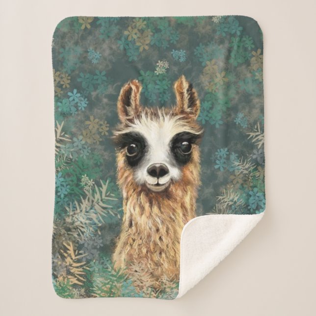 Funny Alpaca Baby Blanket (Front)